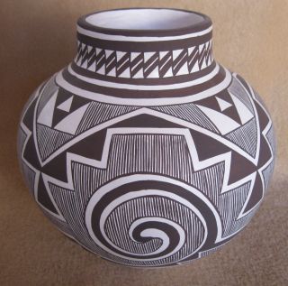 Acoma Pottery Mimbres Design by Marie s Juanico