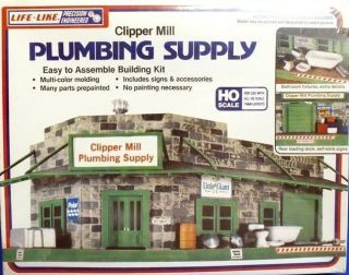 Like Structure #1357 Clipper Mill Plumbing Supply Plastic Kit HO Scale