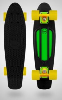 Penny Mini Skateboards Black Rasta Yellow Green Panel Complete Board