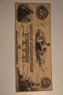 Milledgeville Georgia $5 Note May 1 1854