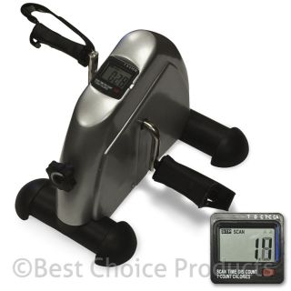 Mini Pedal Exerciser Bike Fitness Exercise Cycle Leg Arm w LCD Display