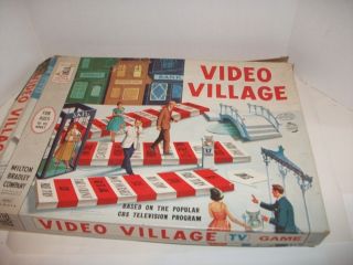 Vintage 1960 Video Village Milton Bradley Board Game