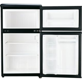 CU ft 2 Door Refrigerator Freezer Stainless Steel Compact Mini