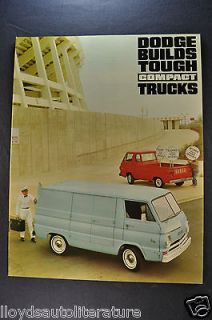 1967 Dodge A100 Compact Trucks Catalog Sales Brochure Van Pickup Near