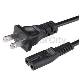 US 2 Prong Port AC Power Cord/Cable for PS2 PS3 Slim