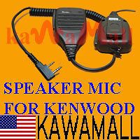 Speaker 2 Prong Connector Microphone for KENWOOD UHF VHF Portable Two