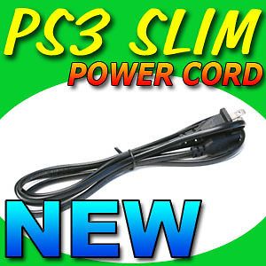 US 2 prong 6 FT A/C power cord/cable for PS2 PS3 SLIM