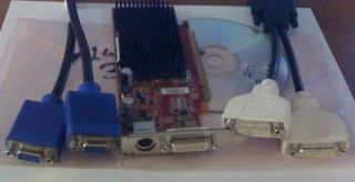 ATI RADEON X1550 256MB LP SFF DUAL DISPLAY DVI VGA WINDOWS7 XP PCI E
