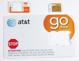 REPAID GO PHONE 3G MICRO SIM CARD FOR IPHONE 4/4S/IPAD, GALAXY S2/S3