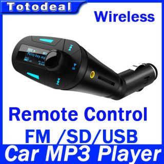 Wireless Remote Control Car Auto Kit  Player FM Transmitter SD USB