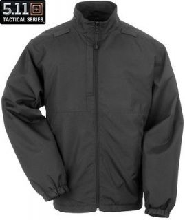 11 Tactical Lined Windproof Packable Jacket, Black