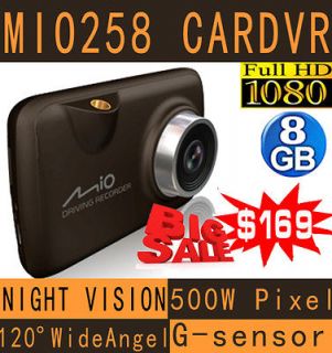Full HD 1080P Car DVR Car Camcorder G Sensor 500W PIXEL w FREE 8G SD