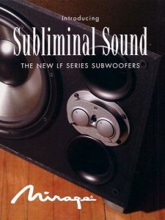 MIRAGE LF 100 LF 150 subwoofer   brochure prospekt catalog speakers