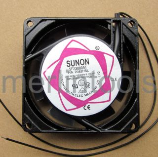 SUNON 80mm AC 220V   240V Aluminum Cooling Fan Computer 80 x 80 x 25mm