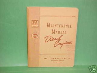 1945 1946 GMC SERIES 71 DIESEL ENGINE SHOP MANUAL BOOK