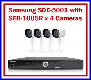 Samsung 16 CH SDE 5001 Security DVR + 4 sets x SEB 1005R (520TV Night