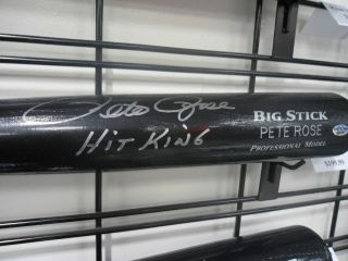 Pete Rose Hit King signed baseball bat with COA