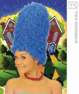 Ladies Tall Blue Beehive Wig Marge Simpson Pantomime Dame Fancy Dress