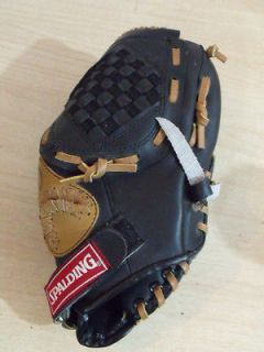 Childrens Spalding Black Baseball Glove 10 Fits on Left Hand