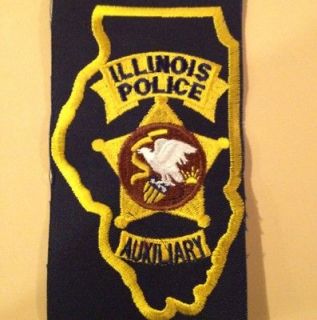 Illinois Police Auxiliary Vintage Embroidered Patch Chicago IL