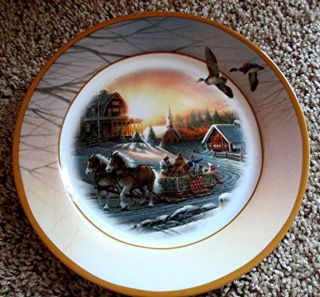 The Pleasures Of Winter WILD WINGS by Terry Redlin Christmas Plate