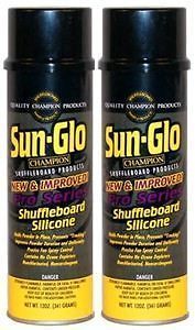 Sun Glo Silicone Shuffleboard Table Spray   Set of 2
