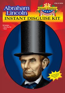 Abraham Lincoln Beard & Hat Disguise Adult Costume Kit