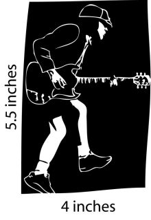 YOUNG ACDC Stickers Cut Vinyl Decal Marcus Hook Roll Gibson SG ACDC