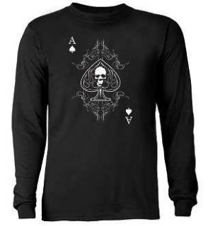 Long Sleeve T shirt * Ace of Spade Biker LS Tee Shirt