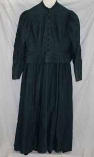 Antique Late 1800s Best Dress Teal Shirt Waist Jacket Bodice Skirt