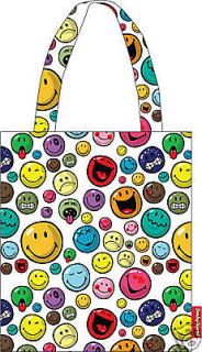 Girls Cute Smiley face shoulder bag Canvas backpack school bag Satchel