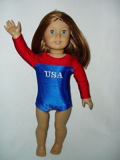 USA Gymnastics Leotard 18 doll clothes fits American Girl Patriotic