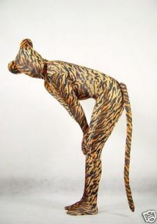 Full Body Tiger Catsuit Unitard Leotard Zentai Costume with attached