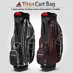 2013 New Adams Golf Mens Titan Cart Bag Black Red