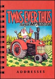 EVER THUS SAYS MR. NATURAL ~ R. CRUMB ~ ADDRESS BOOK ~ SPIRAL BOUND