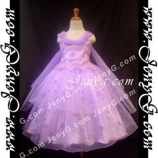 Girls/Party/Ho liday/Formal/C ommunions Gown Dress, Purple 3 14 Years