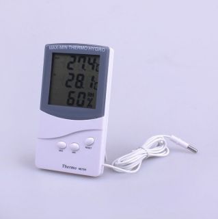 Indoor Outdoor Thermometer With LCD Display Hygrometer C/F New
