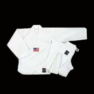 New ProForce Taekwondo TKD Uniform White V neck All Sizes