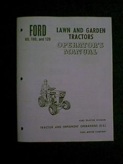 FORD 80 100 120 TRACTOR HYDRO & GEAR OWNERS MANUAL
