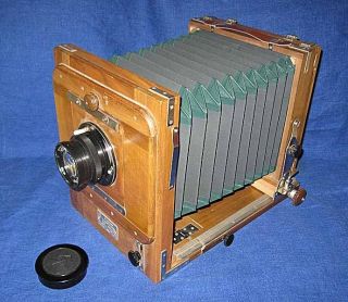 Rare russian wooden camera FKD 13x18 lens INDUSTAR 51