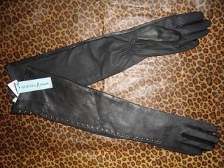 BNWT Guess by Marciano Ladies Blk Long Studded Lthr Gloves~ Choose