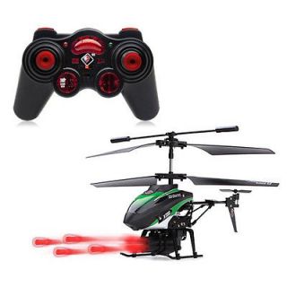 Cool Missile Launching 3.5CH RC Remote Control Gyro Helicopter Green