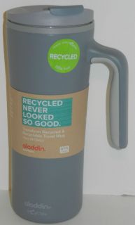 Aladdin Gray Transform Recycled & Recyclable Travel Mug 16 oz NWT Free