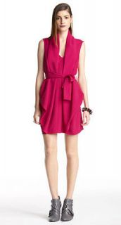 Rachel Roy Scarf Illusion Belted Dress in Framboise (2)