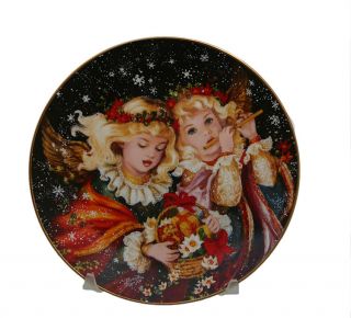 Angels We Have Heard on High Collector Plate by Brenda Burke 1st in