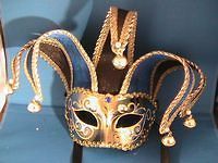 Colombina Jolly Stoffa Genuine Venetian Carnival Jester Mask