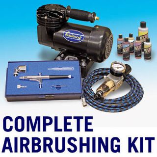 Dual Action Airbrushing Kit   Airbrush & Compressor