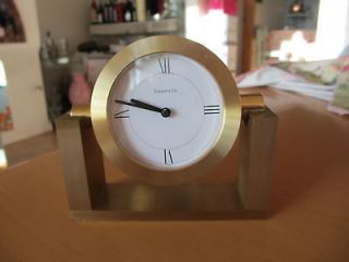 Tiffany & Co Swing Clock brass table clock