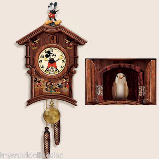 Vintage MEMORIES OF MICKEY Mouse wooden CUCKOO Clock