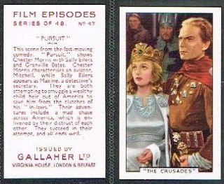 Gallaher   Film Episodes 1936 #25 to #48 Movie Star U.K. Tobacco Cards